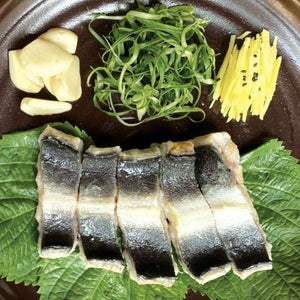063 Jahng Uh Gooi (Grilled Eel with Dressed Bellflower Root & Pimpinella Leaves)